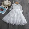 Princess New Year Dress For Girls Children's Birthday Party Costume Children Tulle Fabrics Elegant Wedding Gown For 3 4 5 6 7 8T 77 Y2