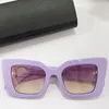 Lunettes de soleil de mode 4344 femmes tendance de luxe marque lunettes plaque violet clair noir club voyage vacances style designer UV400 ceinture de protection taille de la boîte 51-20-140