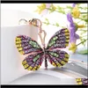 Trendy Mode ins Luxe Designer Vrij Kleurrijke Diamond Rhinestone Butterfly Tas Charms voor Dames Meisjes Z2WBQ CLJ1U