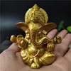 Pan Ganesha Budda Statua Indian Słoń Bóg Rzeźby Złote Ganesh Figurki Ozdoby Dom Ogród Buddha Dekoracje Posągi