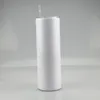 20oz 30oz Sublimation tapered Skinny Tumbler Stainless steel blank white with lid straw Cylinder water sea