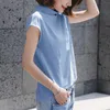 Women's T-Shirt Summer Bamboo Cotton Short Sleeve Loose Top Pullover All-match 0912-6