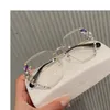 Moda rimless güneş gözlükleri kadın lüks tasarım bling rhinestone güneş gözlükleri gradyan kesici lens vintage tonları whole1607750