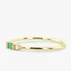 Wedding Rings LKN Amazon önskar europeisk och amerikansk ros guld kvinnlig Emerald Zircon plated 18k förlovningsring