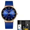 Polshorloges lige vrouwen horloges top slank waterdicht horloge vrouwen roestvrijstalen casual mode klok gewaad femme dames