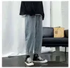 Jeans larghi da uomo pantaloni di marca giovani ragazzi casual elastico in vita bocca gamba larga lunga retrò streetwear hip hop dropshipping 0214