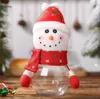 Christmas Candy Box Hanging Hand Children Creative Gift Ideas Transparent Kids Plastic Doll Jar Storage Bottle Santa Bag Sweet New Year Home Party Decorations