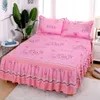 1pc monterad säng kjol Ny hus dekoration mode hushålls sängkläder koreanska madrass täcke ark (ingen inkluderar kuddecase) f0023 210420