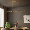 Lampade a sospensione Stile cinese Luce Lusso Lungo Cavo Creativo Semplice Soggiorno Tavolo da pranzo Lampadario in rame pieno