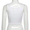 Vintage Sexy Gorset Top Club Wear Black White Bustier Cropped Tops Lato Kobiety Y2K Odzież Rękawostank Top X0507