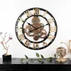 Horloges murales 58 cm nordique minimaliste silencieux horloge à Quartz chiffres romains maison décorative pour salon Restaurant sur