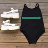 Projektantka strojów kąpielowych damskich Fashional Bikini dla kobiet seksowne one-bocie stroje kąpielowe letnie litery Drukuj 4 style damskie kostiumy kąpielowe s-xl s44z