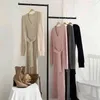 Vintage chaud automne femmes Robe hiver pull tricoté maigre Maxi robes surdimensionnées longue Robe Vestidos 210417
