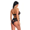 Bras Sets Women Lingerie Set With Garter Belts Sexy Bra And Panty Underwire