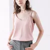 Koreanska mode silke kvinnor toppar kvinna satin camis v-neck tank plus storlek ärmlös vit halter 3xl 210427