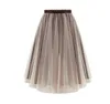 Skirts Womens Clothing Hollowed Out Knee Length Female Bubble Sweet Fashion Party Evening Clothes1