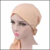 Beanie/Skl Caps Hats & Hats, Scarves Gloves Fashion Aessories Beanie Hair Loss Cancer Woman Hat Sweet Turban Chemotherapy Cap Lady Long Hat1