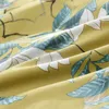 Silky Egyptian cotton Yellow Chinese style Birds Flowers Duvet Cover Bed sheet Fitted sheet set King Size Queen Bedding Set3014535