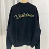 Heren Hoodies Sweatshirts Truien Wedone Trui Mode Gouden Lijn Brief Borduurtrui Heren Dames High Street Losse Welldone Tops