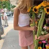 high waist plaid slit skirt women checkered chic streetwear black split cara skirt ladies pink mini skirt faldas 210415