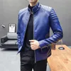 メンズジャケット2021スプリングジャケットファッションフェイクレザーコートジッパーカーオートバイ機関車最高品質の服