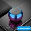Wireless Bluetooth Portable Speakers 3D Mini M3 Colorful Electroplating Round Steel Cannon Radio Support U Disk Subwoofer268q5272804