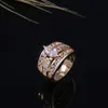 YOBEST Charm rotondo grande anello di cristallo classico temperamento anello nuovi prodotti popolari europei e americani X0715
