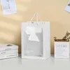 Emballage cadeau fenêtre transparente sacs en papier Visible mariage jouet emballage sac fleur fraîche emballage recyclable Festival année noël