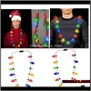 装飾電球LED点滅ネックレス電球懐中電灯の明るいクリスマスの装飾チャームパーティーフォアギフト用品100ピースEEA CJSRW
