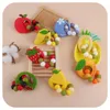 Anneau de dentition de fruits en gel de silice naturel pour accessoires de soins de santé pour bébés Jouets d'exercice pour bébés