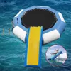 Altri articoli sportivi Trampolino gonfiabile giallo blu dell'acqua con i buttafuori del gioco di salto della borsa del cuscino di salto dello scivolo per i giochi del parco dell'oceano