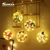 LED String Light Room Decoration Akcesoria Boże Narodzenie Wiszące Światła USB Plug Wakacje Wesołych Świąt Lampy LED do domu 211109