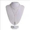 Strängar, strängar halsband hängsmycken smyckenwomens mtileyer enkel lång stång hängande pärla pärlstav halsband dropp leverans 2021 ckzd7