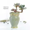 Суккулентные растения Цветочный ваза маленький и средний размер ретро цветочный цветочный горшок креативные ремесла настольные украшения Desker Decor 210615