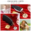 10 peças / lote Baby Round Chaveiro Nome personalizado Data de nascimento para recém-nascido comemorate Estatísticas do bebê Keyring New Mom Presente Chave Acessórios