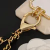 Hanger Kettingen 2022 Merk Mode-sieraden Vrouwen Goud Kleur Zwart Wit Spiegel Lederen Ketting Grote Fijne Top Kwaliteit Luxur228I