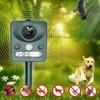 Repellente per animali ad energia solare da esterno con luce flash a LED Dispositivo deterrente per sensore di movimento repellente per ratti per cani ad ultrasuoni
