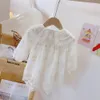 Mädchen Spitze Stickerei Langarm Kleid Kinder Hochzeit Geburtstag Party Vestidos Kinder Urlaub Casual Wear Kleidung 210413