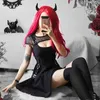 Traf Summer Sexy Dress Women Y2k Gothic Clothing Vintage Harajuku Girls Party Dresses Punk Vestidos Toppies 92009 210712