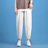 Calças masculinas verão 2021 fina moda knickerbockers nove calças de moletom em concha para homens