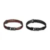 Link Chain Trendy Men Jewelry Red Braided Leather Rope Bracelet Black Magnetic Buckle Bracelets Punk Wrist Band Kent22