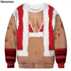 Men Women Funny Christmas Sweater Pullover Ugly Sweaters Jumpers Tops 3D Novelty Autumn Winter Hoodie Sweatshirt1