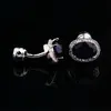 1099 --- Entier et au détail Foshion Black Crystal Cufflink Men Gift Party Jewelry