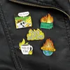 Cartoon Flamme Brief Legierung Kragen Broschen Pins Elefant Feuer Tasse Planet Cowboy Abzeichen Rock Rucksack Hüte Kleidung Brosche Schmuck A297W