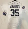 Män kvinnor barn Justin Verlander flex baströja broderi nya basebolltröjor xs-6xl