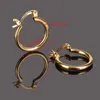 18 K żółty Solid Gold Earring Fashion Hoop Huggie Krótki model Golden Jewelry G / F