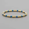 Go2boho cor de ouro frisado pulseira para mulheres jóias boho pulseiras moda elastic pulsera mujer moda esmalte beads jóias