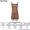 Vintage encaje patchwork leopardo espagueti correa sin mangas verano sexy vestido corto mujeres bodycon mini fiesta paño 210510