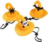Chien Pumpkin Hat Pet Halloween APPELONS COSTUME COSTUME ACCESSOIRES COSPLAY pour les chats et les petits chiens Squelette Squelette Bat