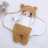 Baby Wrap Blankets Soft Fluffy Fleece Sleeping Bag Envelope For Newborn Sleepsack 0-9 Months 16 Colors BT6706